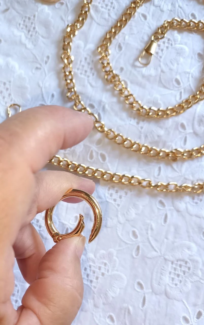 Cadena dorada y 2 anillos para bolso – photo 3